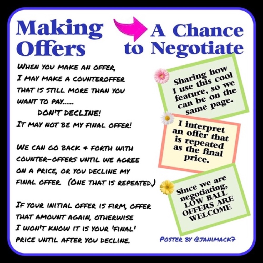 Everything until I have room in my place 😊